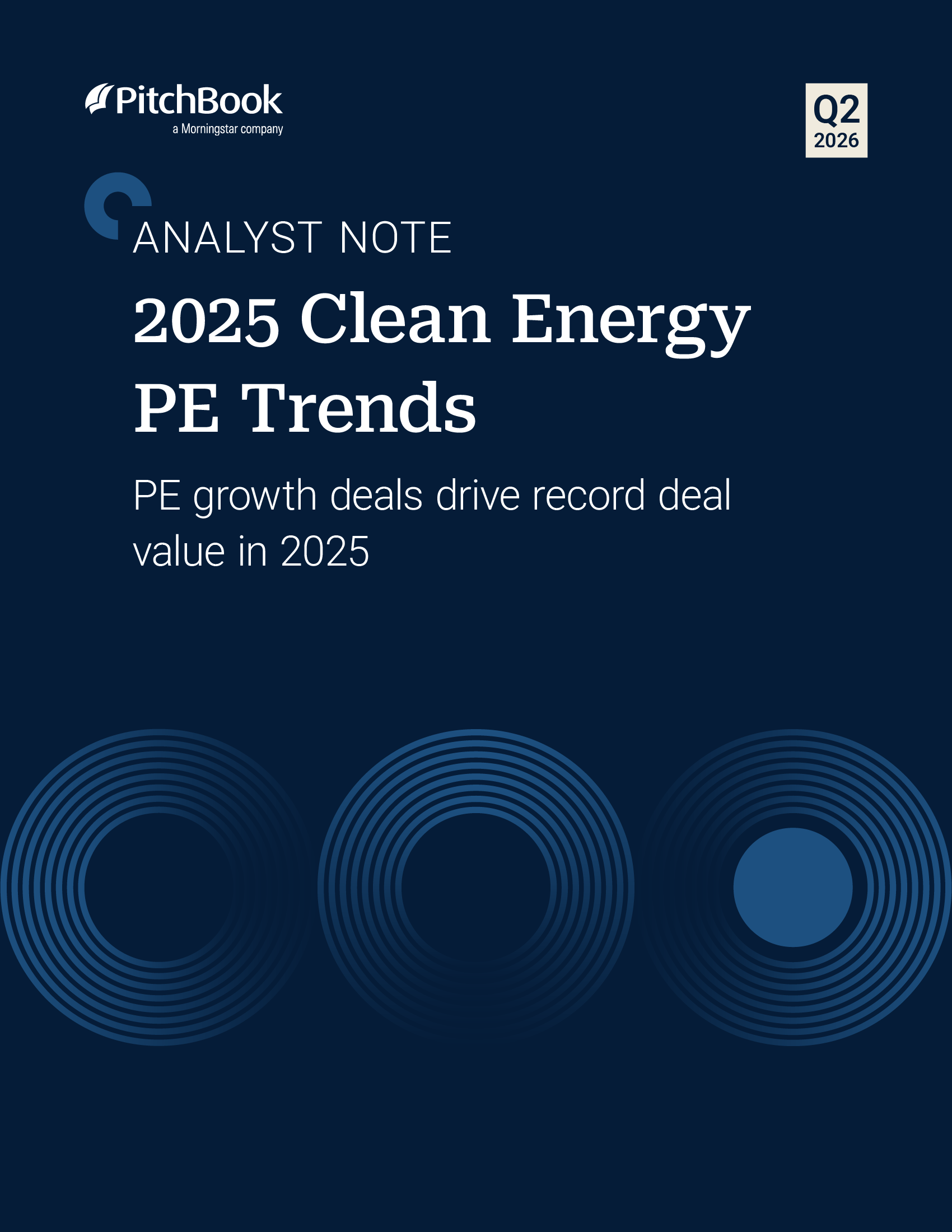 PitchBook Analyst Note: 2025 Clean Energy PE Trends