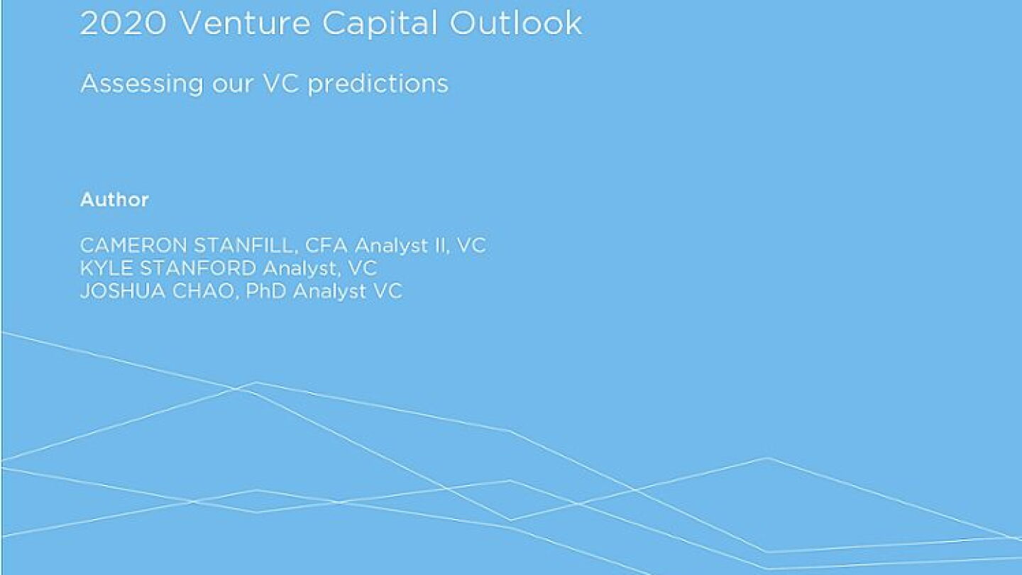 Analyst Note 2020 PitchBook Analyst Note: Venture Capital Outlook: H1 Follow-Up ...